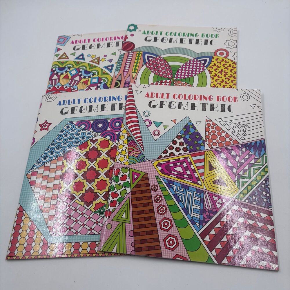 4 Vision Street Adult Coloring Books Geometric Patterns Mandalas Stress Relief
